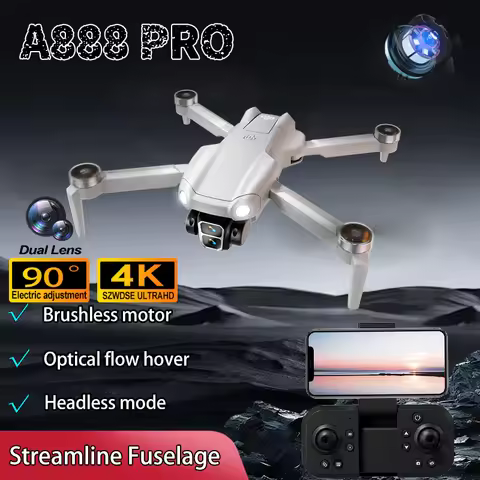 2025 New A888 PRO Drone Profesional 4K HD Cameras brushless motor Aerial Photography Optical flow Fo