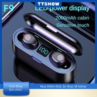 Hot-selling f9 High Warehouse Bluetooth Headset f9-34 Wireless Earbuds Fingerprint Touch Digital Dis