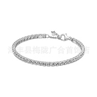 Pandora S925 Sterling Silver Shiny Tennis Bracelet Moments Infinity Knot Snake Bracelet