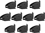 NATGAI 10 Black Pack E-Track Wood Beam Socket Fittings, Shelf Brackets for 2x4 & 2x6 Lumber, E Track