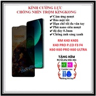 KINGKONG Rm K40 K40S K40 Pro P.co F3 F4 K60 K60 Pro K60 Ultra anti-peeping tempered glass