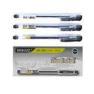 [12 PCS] DEBOZZ BOIL GEL PEN 0.5 MM DB-380 BLACK biru
