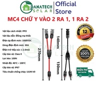 Đầu nối MC4 chữ Y vào 2 ra 1 | vào 3 ra 1 | vào 4 ra 1 | vật liệu cách nhiệt PPO | chống nước IP67 |
