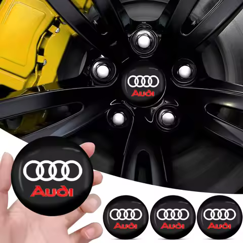 4Pcs 56mm Car Tyre Wheel Center Hub Cap Badge Sticker For Audi sline TT Q2 Q3 Q5 Q7 Q8 A3 A4 A5 A6 A