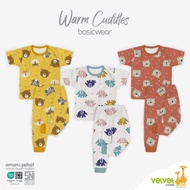 VELVET JUNIOR (3PCS) CPR BABY SET ENDEK CLOTHES LONG PANTS VELVET JUNIOR MOTIF warm cuddles SML,LB,X