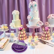 Purple Birthday Supplies,Silver Birthday Plates and Napkins,Serves 25 Guests Purple Paper Plates Nap