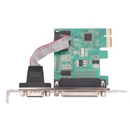 RS232 RS-232 Serial Port COM & DB25 Printer Parallel Port LPT to PCI-E PCI Express Card Adapter Conv
