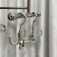 4-prong multi-purpose hanger SILVER HOOK rotates 360 degrees 16.5x7.5x7.5cm Convenient for Hanging C