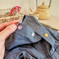 Children Girls Denim Shirt Shorts Jumpsuit Jumpsuit