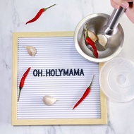 HOLYMAMA - Stainless Steel Mortar and Pestle with Lid Set