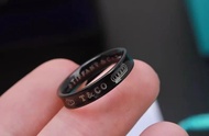 💓Tiffany & Co. 1837 Ring, Black Titanium, No Diamonds, Narrow or Wide Version, Black, Unisex.💓