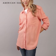 American Eagle Long-Sleeve Button-Up Shirt เสื้อเชิ้ต ผู้หญิง แขนยาว (EWSB 035-5708-639)