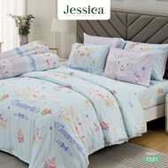 Jessica Tencel T021 Cinnamoroll เจสสิก้า ลายลิขสิทธิ์แท้ ชุดเครื่องนอน ผ้าปูที่นอน ผ้านวม ผ้าห่ม