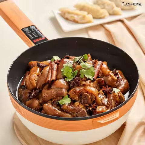 Multifunctional electric pot new household electric frying pan frying non-stick pan steaming frying 