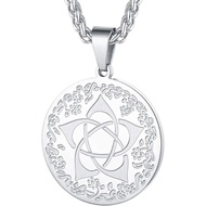 [Clearance] U7 Talisman for Honor and Riches Pentacle Pendant Necklace Stainless Steel Goddess Wicca