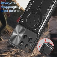 Armor Meatl Ring Bracket Case for Motorola Moto G05 G15 G35 G55 G75 G85 5G E15 Slide Camera Lens Pro