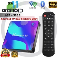TJBox Android Tv Box X88 Pro 10 RAM 4GB ROM 32GB RK3318 New Android 11.0