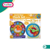 Funtime Educational Clock Set 2in1-Teach Time Clock Set - Clock Learning Toy