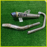 ♈ ✢ ☌ (tambutso) Big elbow DS4 pipe conical exhaust pipe Muffler open tmx 125 155 tmx 150 pinoy 125
