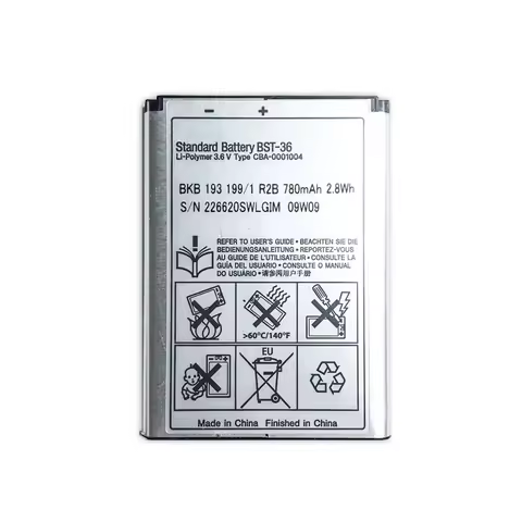 780mAh BST-36 Battery for Sony Ericsson J300 K510i Z550a K310 J300C X0001 Z550C K320 K310i W200 Z550