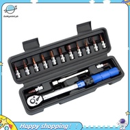 【ouwym9al】1/4" 2-24Nm Torque Spanner Adjustable Torque Wrench Bicycle Repair Tool Kit Set Tool Bike 