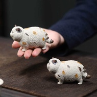 Yixing Zisha Tea Pet Lucky Cat Ornaments Handmade Kung Fu Tea Ceremony Accessories Tea Play Tea Set 
