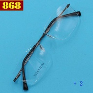 Rimless brown titanium glasses 1.5 degrees, 2 degrees, 2.5 degrees