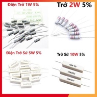 Power Resistor 1W 2W 5W 10W error 5% 2K2, 3K3, 4K7 Ceramic Pin Resistor - High Quality