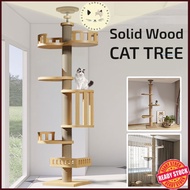 Premium Large Cat Tree House Wood Cat Condo Bed Scratcher House Cat Tower Hammock Cat Climbing Cat Scratcher House