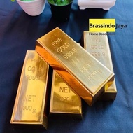 Fine gold 999.9 / Miniatur emas batangan 1000gr Asli Kuningan