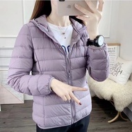 Ladies Jacket Down Jacket White Duck Down Jacket Solid Color Slim-fit Lightweight Hooded Jacket Autumn Winter Style
