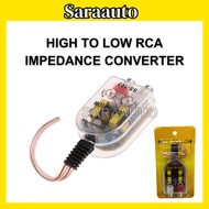 RCA Converter High-Low to RCA Adaptor Car Stereo Audio RCA Line-Out Speaker Level Converter