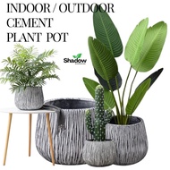[SG SELLER]Plant Pot Artificial Plant Pots Classic Solid Concrete Cement Pot Large Indoor Outdoor Planter Pot Flower Pot