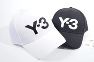 Y3 大標字母 logo 硬頂 彎檐帽 棒球帽子 鴨舌帽 男女 黑色 白色男女情侶款帽子