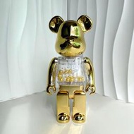 【フィギュアストア】bearbri 400% 金銀 暴力熊 客廳擺件 公仔 豪華高顏值