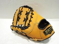 日本品牌 ZETT 552系列 硬式 棒壘球一壘手反手手套 原皮黃(BPGT-55213)附贈手套袋