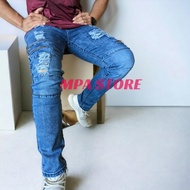 SELUAR KOYAK AJ5 / RIPPED JEANS / JEANS KOYAK KAIN GETAH