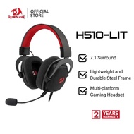 Redragon H510-LIT Wired Gaming Headset 53MM Audio Driver Detachable Mic Compatible PS4/3 Xbox