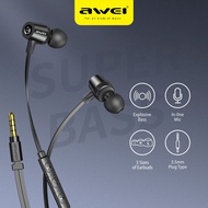 Awei L1 Super Bass Earbuds Sports Wired Earphones Headset Earphone For Smartphones Tablets Computers