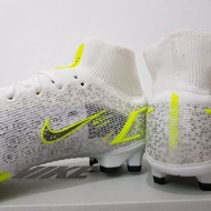 (Mixagribstore) Soccer Shoes - Nike Mercurial Superfly 8 Elite Silver Safari FG Quality