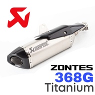 Design Akrapovic Slip On Exhaust ZONTES 368G New Ekzos Stainless Steel Link Pipe + Titanium Muffler 