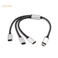ez USB C Male to 3 USB C Female Splitter Cord Converter Multiple Hubs USB C Port Hub Charger Power S