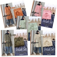 Intan / Navia set AnY set jeans skirt tunic beautiful super cool contemporary elegant