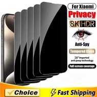 Anti-Spy Tempered Glass For Xiaomi 17 15T 14T 13T 12T 11T Redmi Note 14 13 12 11s 10s 9s 15C 14C A1 