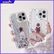 Back View Goddess Case for Samsung S22 S21 S20 Plus S22 S21 S20 Ultra S10 Plus S21FE S20FE S20Lite Galaxy Note 20 20Ultra 10 10Plus 9 8 Dynamic Quicksand Glitter Cover