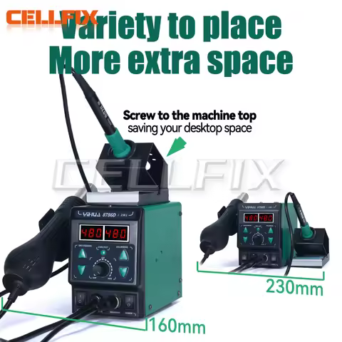 YIHUA 8786D Soldering Iron Hot Air Soldering Station DIY Digital Rework Station Mobile Phone Repair 