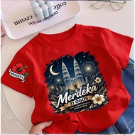 READY STOCK COD✅T-shirt budak lelaki & perempuan,31 Ogos Selamat Hari Kemerdekaan,lembut & pelindung