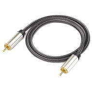 Kabel Audio HIFI 5.1 Kabel Serat Optik Digital Berlapis Emas Kabel RCA Ke RCA Kabel Subwoofer Pria untuk Amplifier Home Theater HDTV