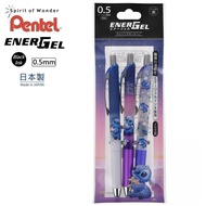 【日本 Disney Store 限定】一套三枝 Stitch 史迪仔 日本製 Pentel EnerGel 0.5mm 黑色 啫喱筆 281134
