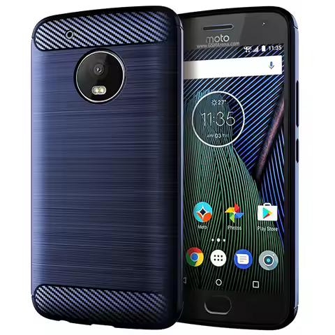 Carbon Fiber Shockproof Case For Moto G5 Plus G5+ Silicone Case for moto g5 plus Bumper Full Protect